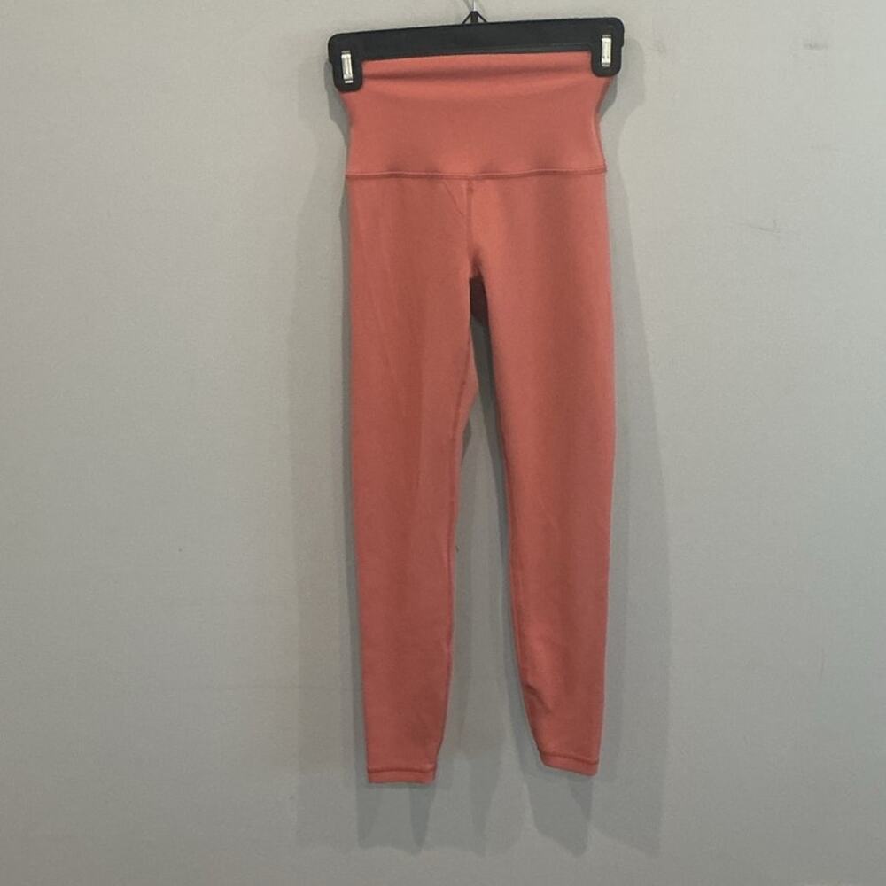 Crz Yoga Womens Tights Size XS Pink Mauve Athleisure‎ Workout Gym Pants Casual
